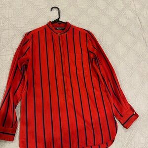 Ralph Lauren Red and Blue Striped Shirt